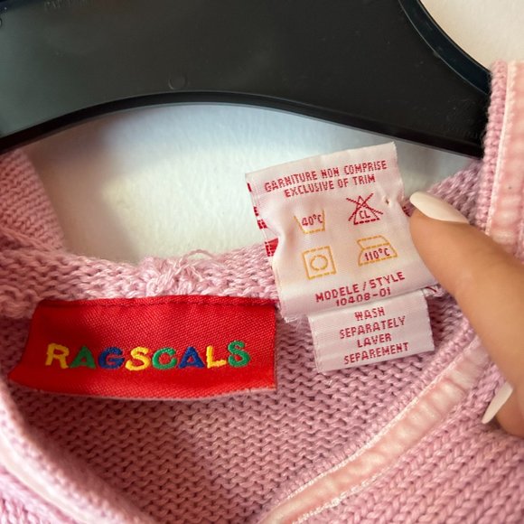 Ragscals Kids L Knit Pink Floral Button-up Hoodie - Picture 3 of 5